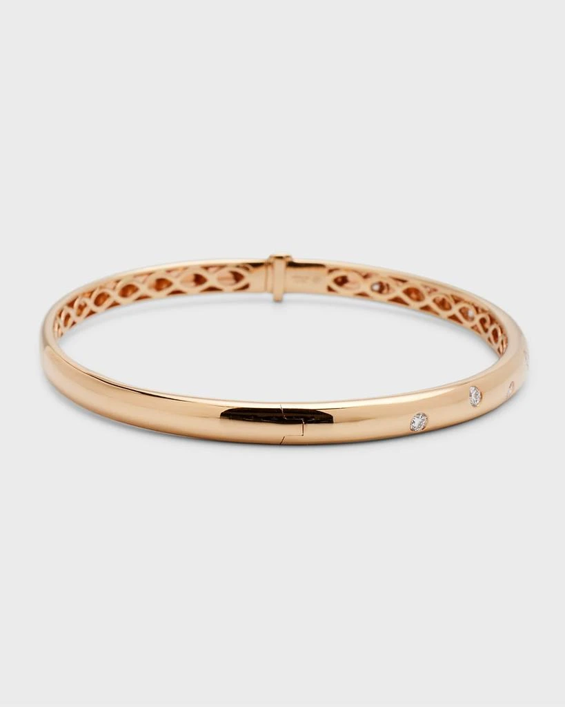 Memoire 18k Rose Gold 9-Diamond Oval Bangle 3