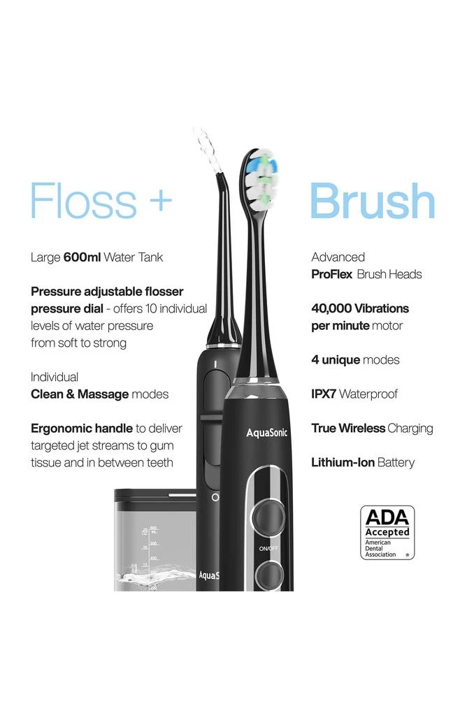 AquaSonic Home Dental Center PRO - Black Series Pro+Oral Irrigator 4
