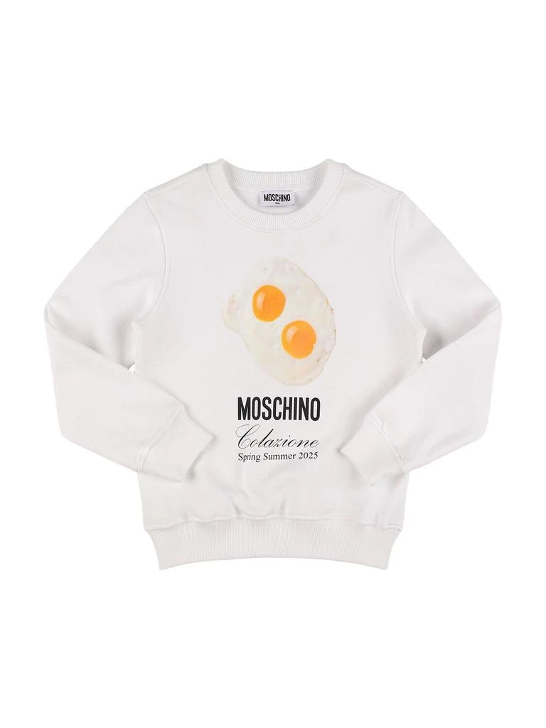 Moschino Printed Cotton Crewneck Sweatshirt 1
