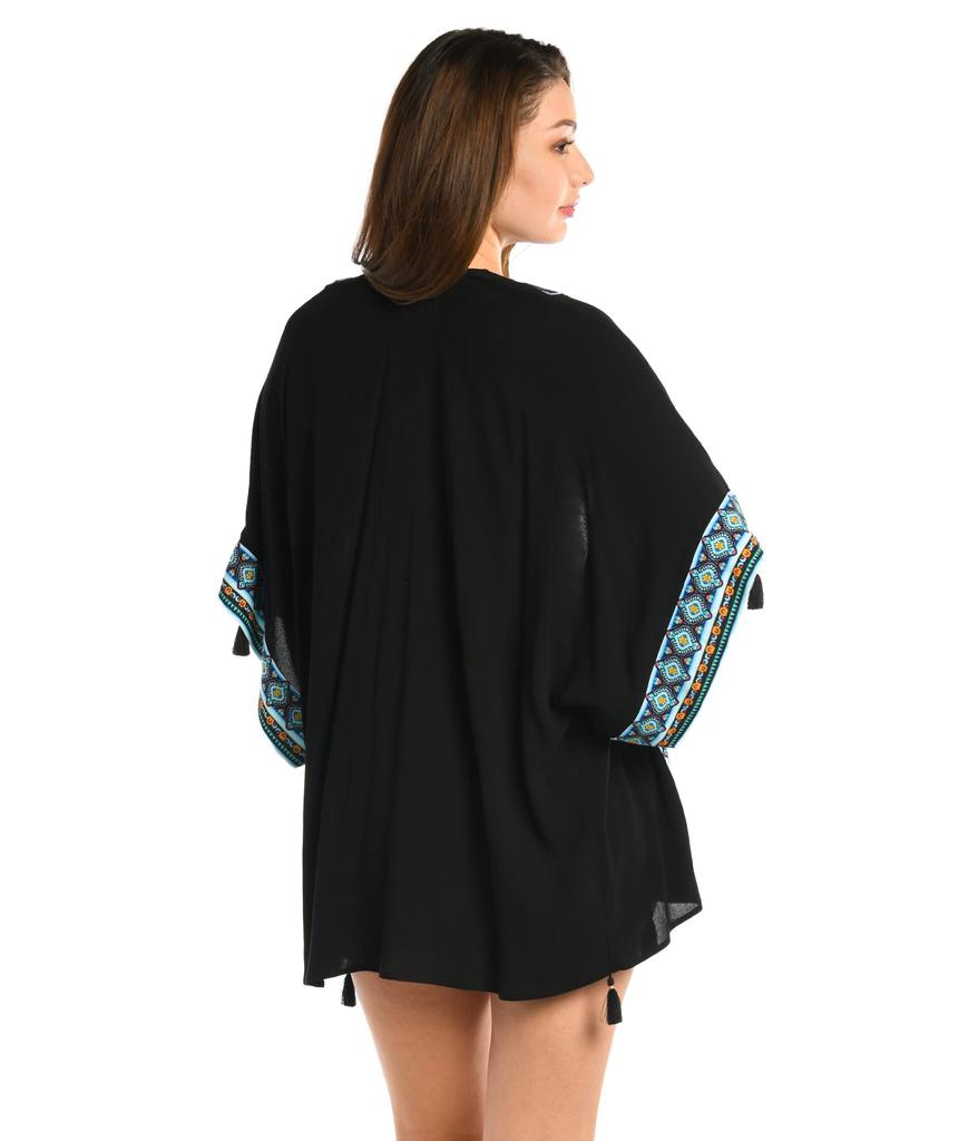 La Blanca Running Wild Open Front Kimono