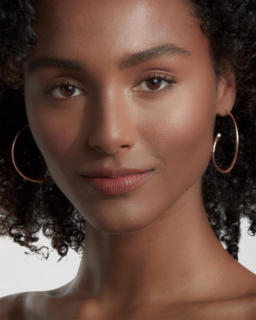 Walters Faith Thoby Rose Gold Tubular Large Swoosh Hoop Earrings