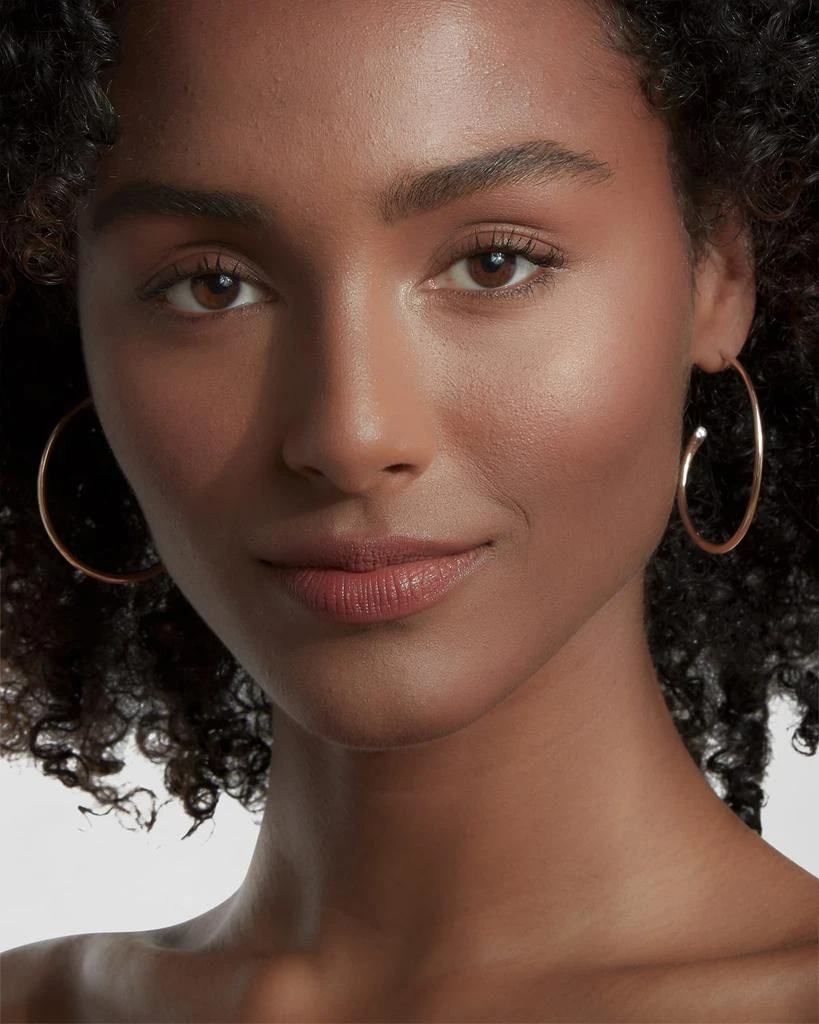 Walters Faith Thoby Rose Gold Tubular Large Swoosh Hoop Earrings 2