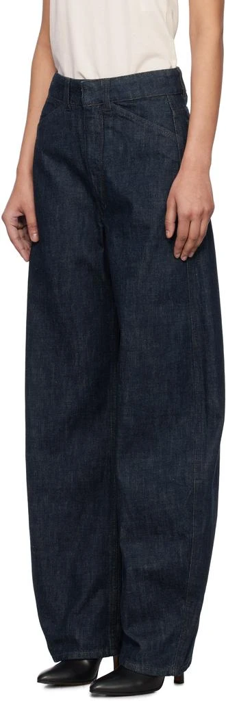 Lemaire Blue High Waisted Curved Jeans 4