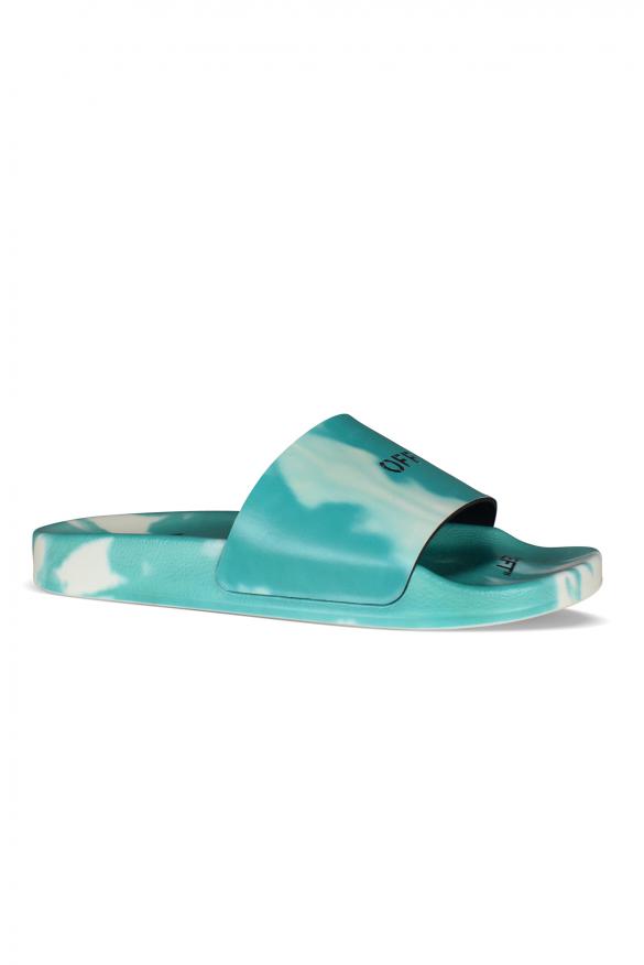 Off-White Tie-Dye Pool Slides