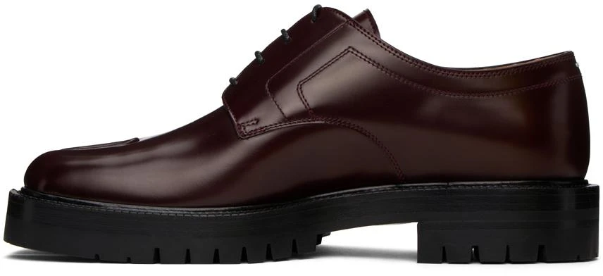 MAISON MARGIELA Burgundy Tabi County Lace-Up Oxfords 3