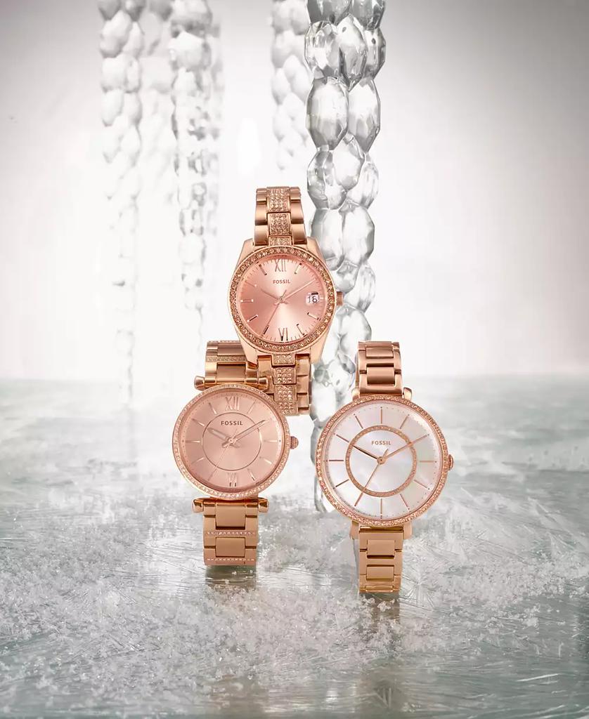 Fossil Women's Carlie Rose Gold-Tone Stainless Steel Bracelet Watch
