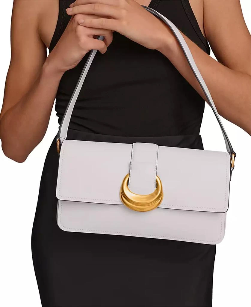 Donna Karan Valley Stream Leather Buckle Shoulder with Removable Strap 7
