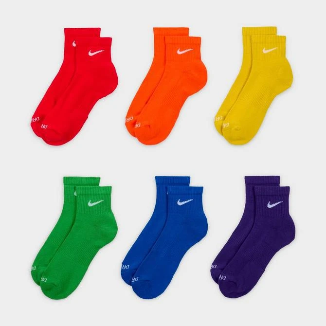 NIKE Nike Everyday Plus Cushioned 6-Pack Quarter Training Socks 3