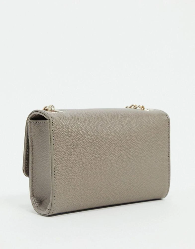 Mario Valentino Valentino Divina foldover tassel detail cross body bag in taupe 2