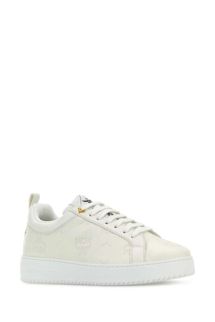 MCM White Leather New Terrain Sneakers 2