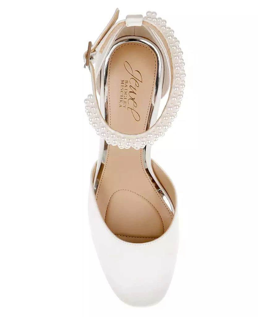 Badgley Mischka Women's Noble Bridal Block Heel Pumps 4