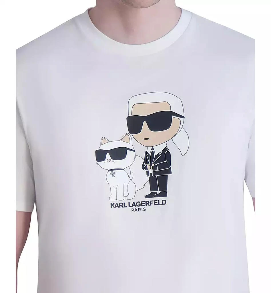 KARL LAGERFELD PARIS Men's Slim-Fit Karl & Choupette Graphic T-Shirt 4