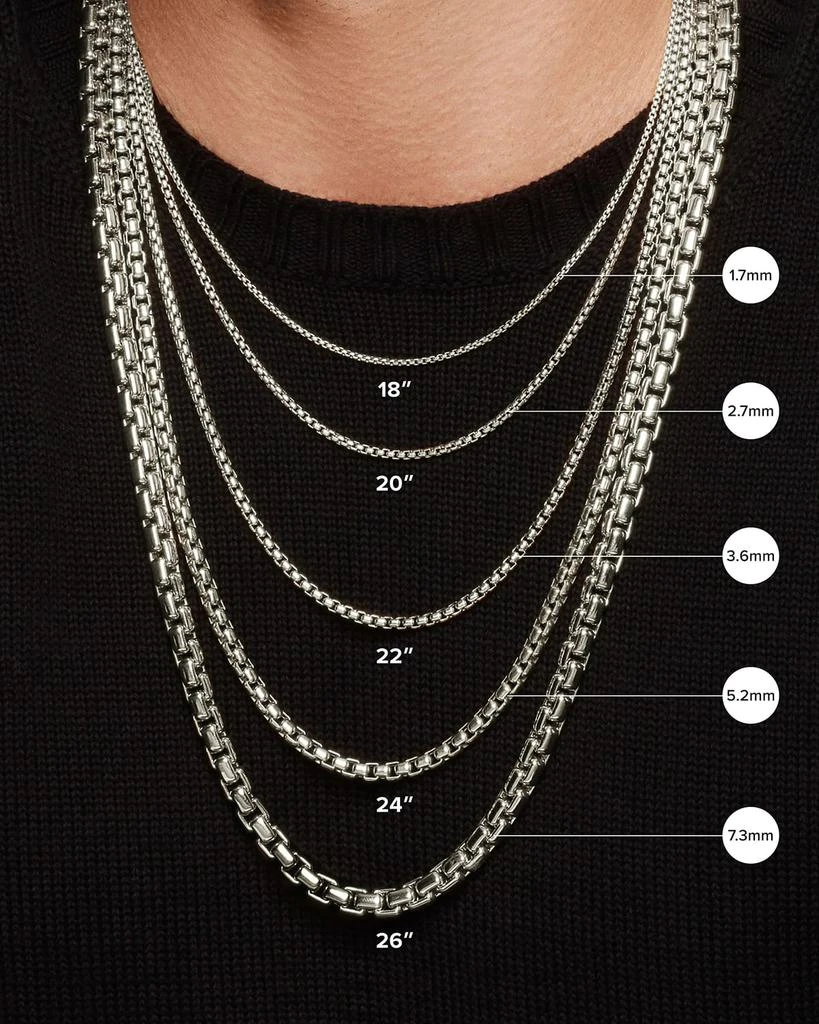 David Yurman Men's Box Chain Necklace in Gray Titanium, 2.7mm, 24"L 5