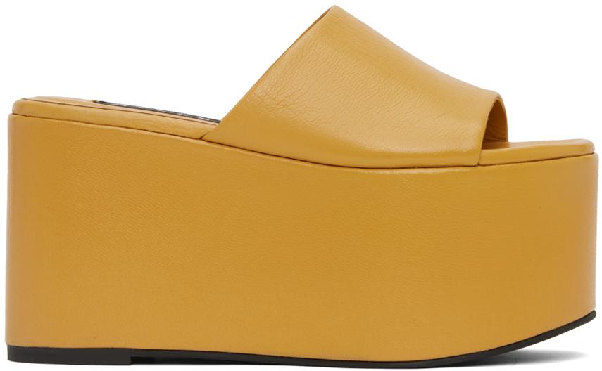 Simon Miller Yellow Blackout Platform Sandals