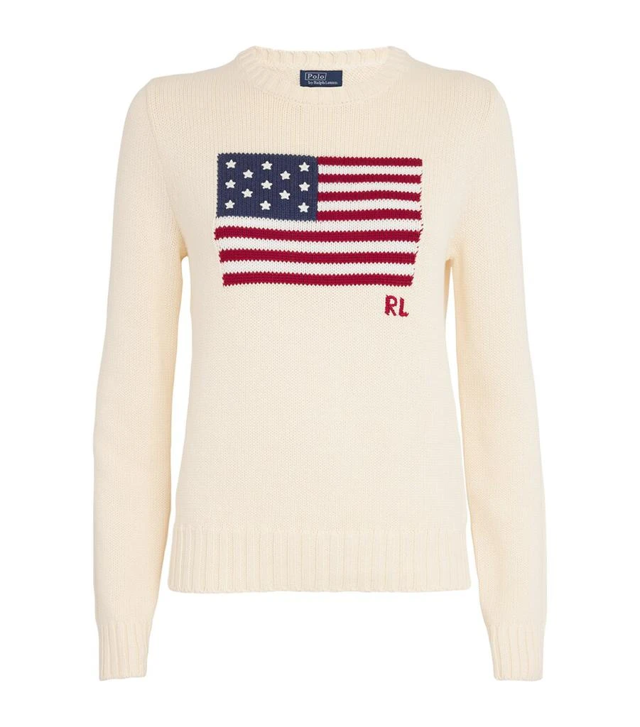 Ralph Lauren Cotton American Flag Sweater 1