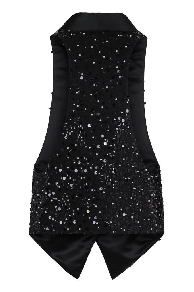 Emporio Armani Emporio Armani Black Gilet In Georgette 2