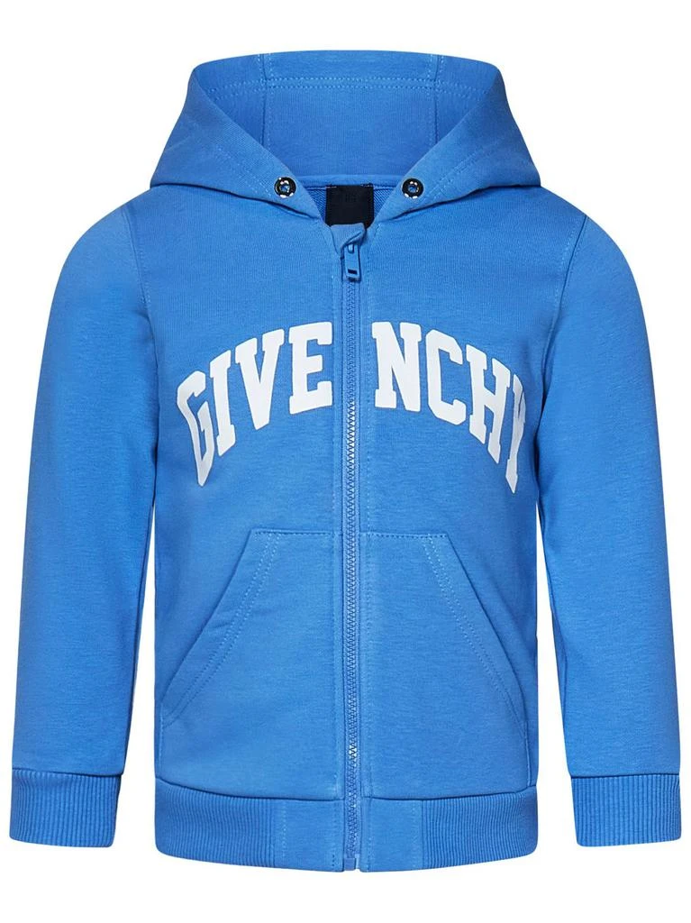 Givenchy Givenchy Kids Logo Printed Zip-Up Hoodie 1