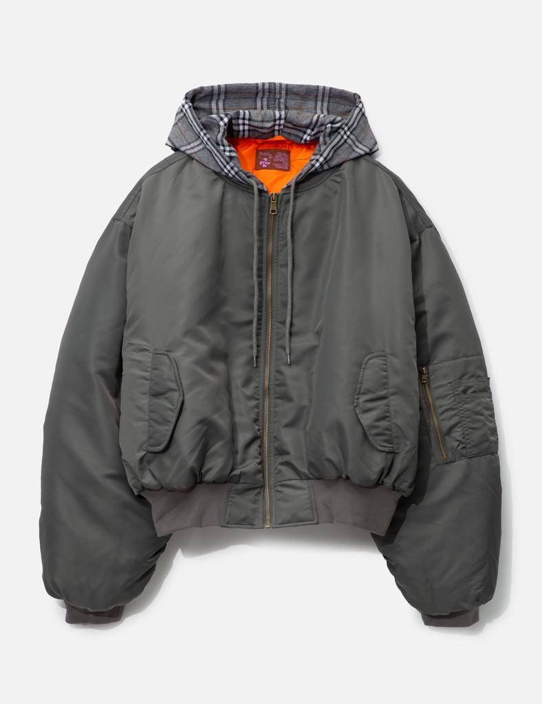 Praying Bomber W Plaid Hood