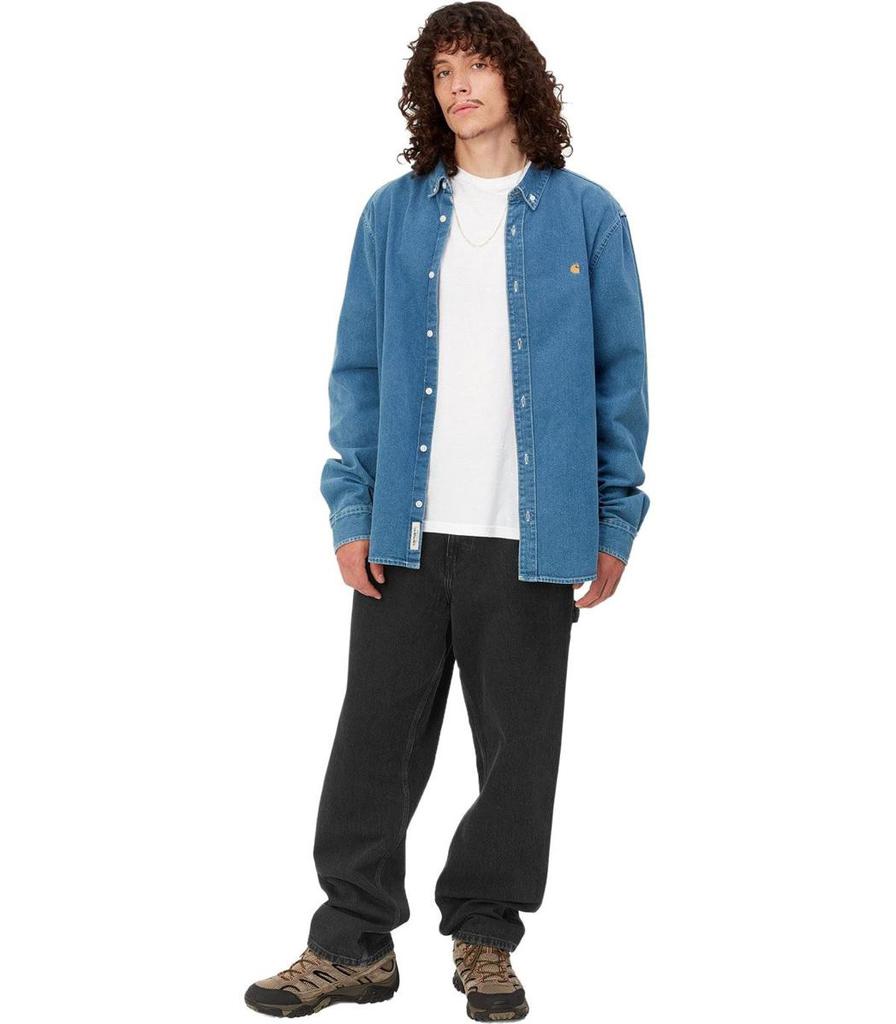 Carhartt Wip Carhartt Wip  Single Knee Stone Washed Black Jeans