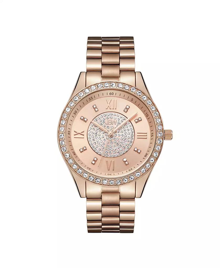 Jbw Women's Mondrian Diamond (1/6 ct.t.w.) 18K Rose Gold Plated Stainless Steel Watch