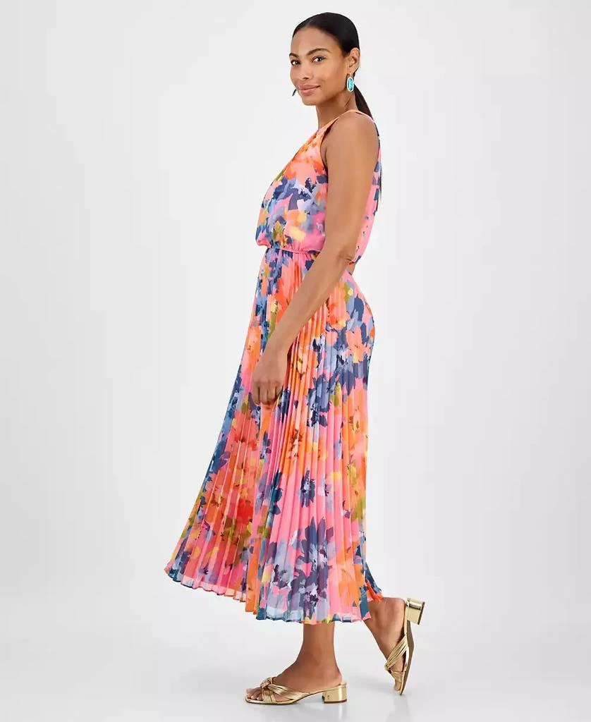 Robbie Bee Petite Printed Sleeveless Pleat-Skirt Maxi Dress 2