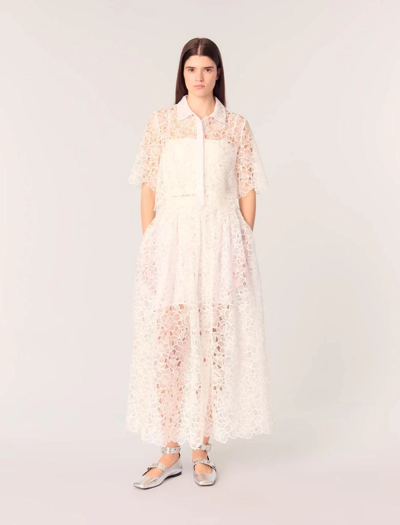 Maje Maje Woman
s polyester Cropped floral lace blouse for Spring/Summer 1