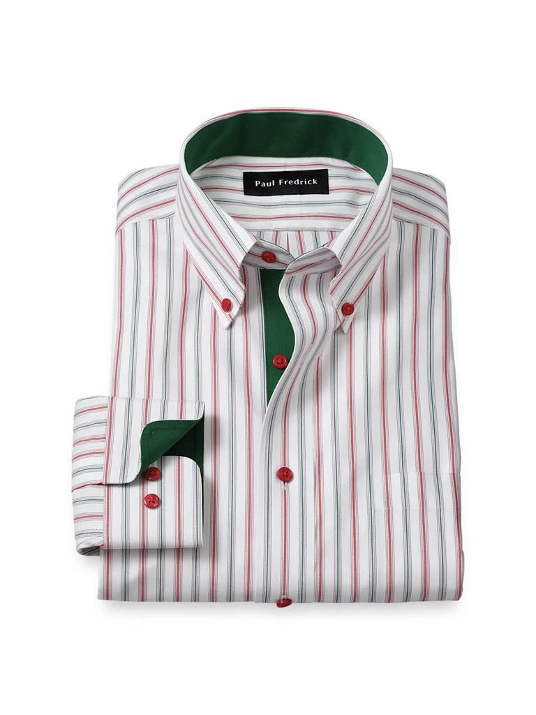 slim fit dress slacks Red Dotted Patterned | Steven Land | Trim Fit main image 1