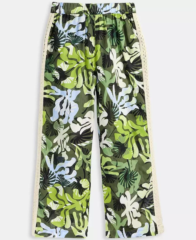 On 34th Women
s Leaf-Print Crochet-Trim Wide-Leg Pants, Exclusively at Macy
s 5