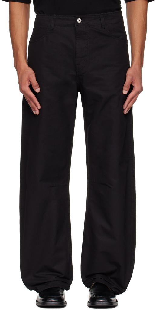 Shop Black Porterville Double Knee Geth Cut Jeans on Sale at
