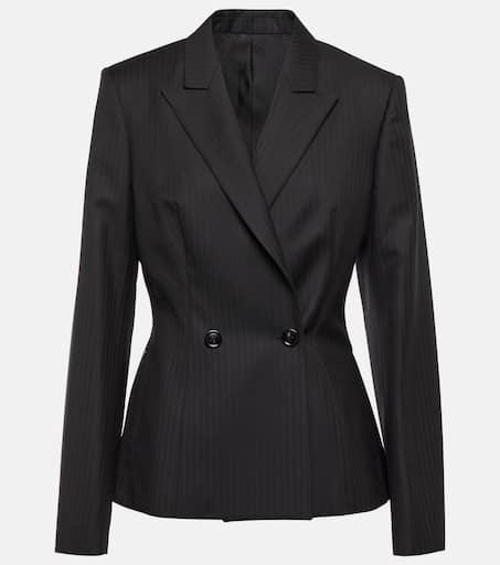 ジャケット Alaia wool gabardine double-breasted jacket Alaïa Herringbone wool gabardine blazer - Suits - Free