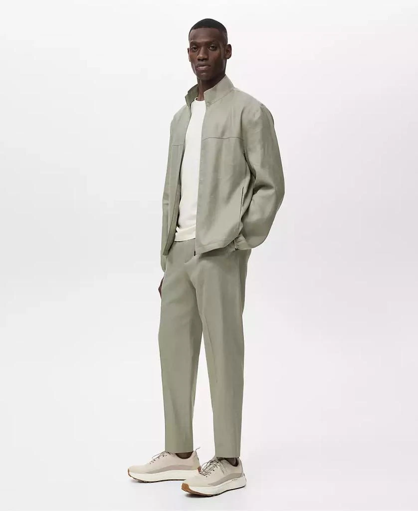 Mango Men's Zipper Linen Jacket 4