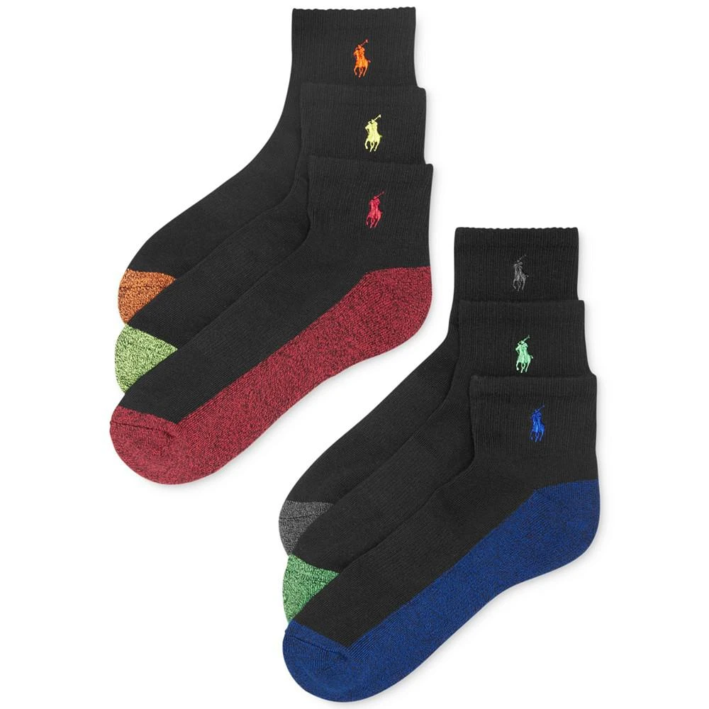 Ralph Lauren Men's Athletic Celebrity Quarter Socks 6-Pack 1