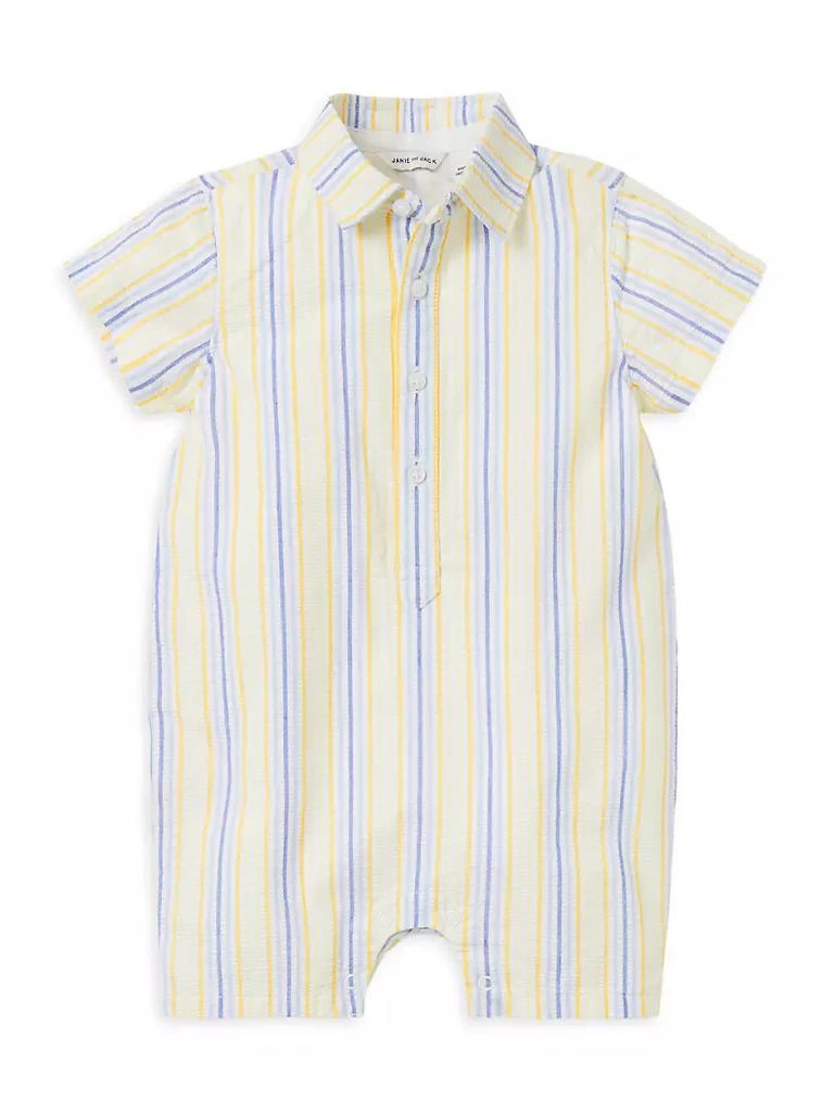 Janie and Jack Baby's Striped Seersucker Romper 1