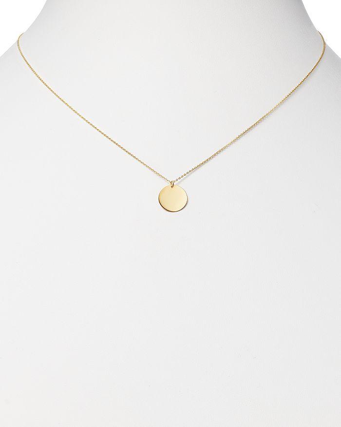 Moon & Meadow 14K Yellow Gold Disc Pendant Necklace, 17" - Exclusive