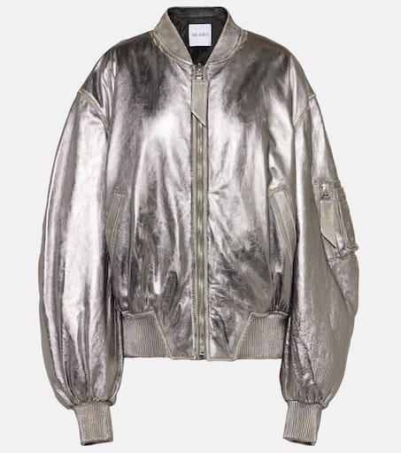 ジャケット The Attico Anya silver leather bomber jacket The Attico Anya silver leather bomber jacket - Jackets