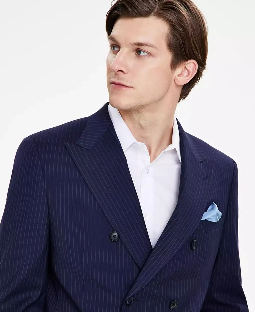 Alfani Men's Navy Slim-Fit Stripe Double Breasted Suit Jacket, Created for Macy's 3