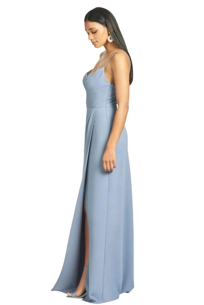 Sachin & Babi Paulina Gown In Slate Blue 3