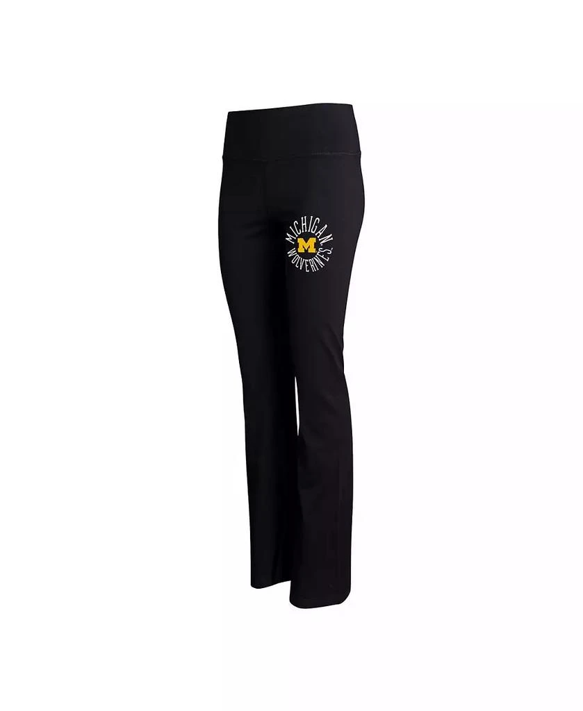 Concepts Sport Women
s Black Michigan Wolverines Enclave Tri-Blend Flared Leggings 1