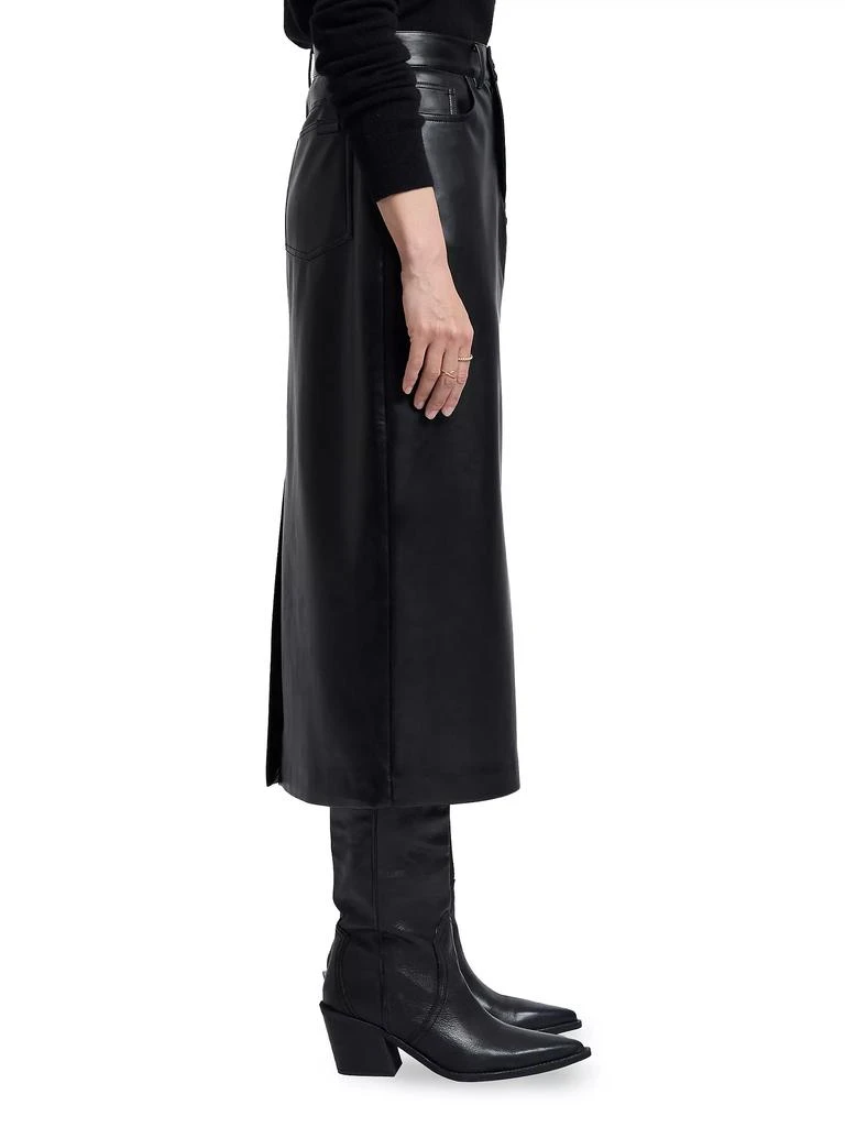 7 For All Mankind Faux Leather Maxi Skirt 4