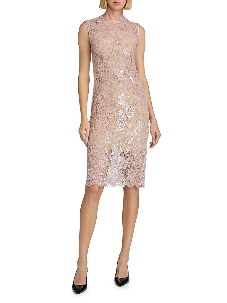Michael Kors Collection Women's Embellished Crewneck Sheath Dress - Blush - Size 8