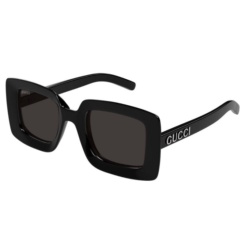 Gucci Gucci Square Full Rim, with a Black frame and Grey lens.