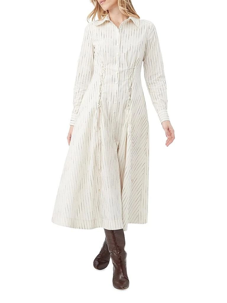 Trina Turk Omari Long-Sleeve Shirt Midi-Dress 1