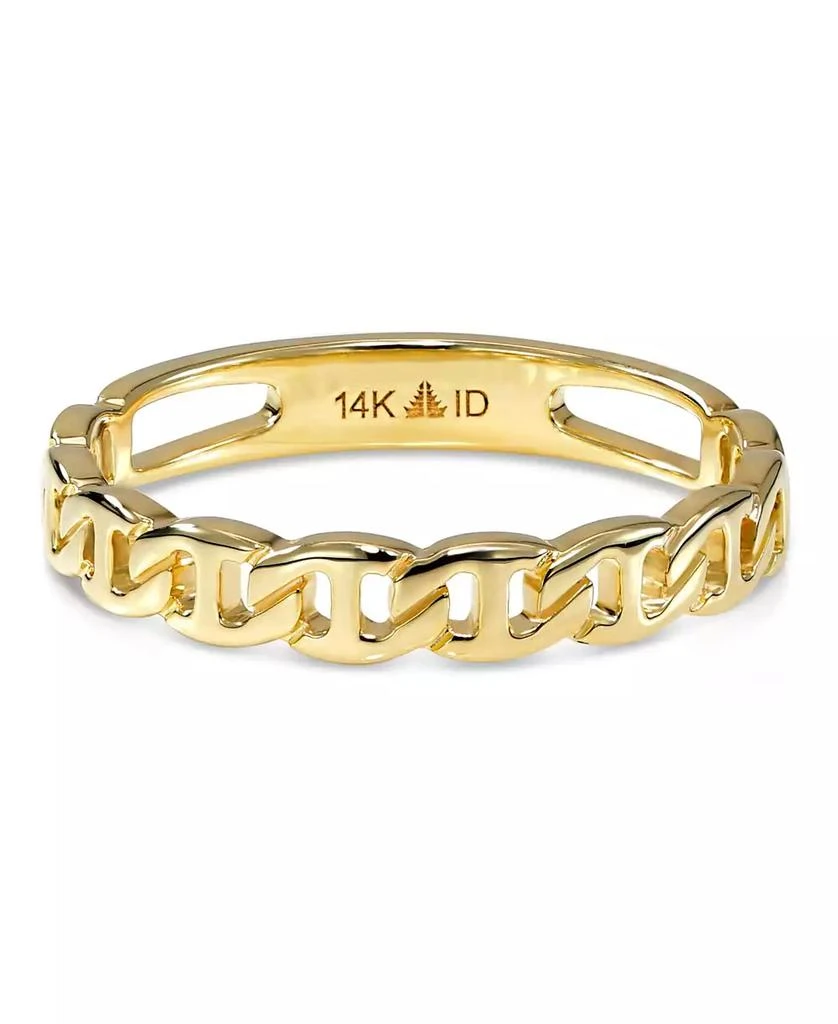 DEVATA Mariner Anchor Ring in 14K Gold, Size 9, approx. 2.3 grams