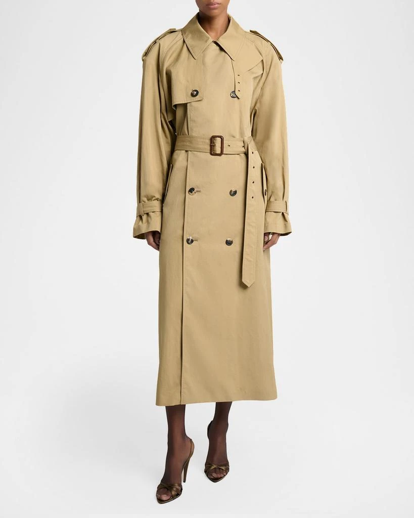 Yves Saint Laurent Belted Double-Breasted Trench Coat 2