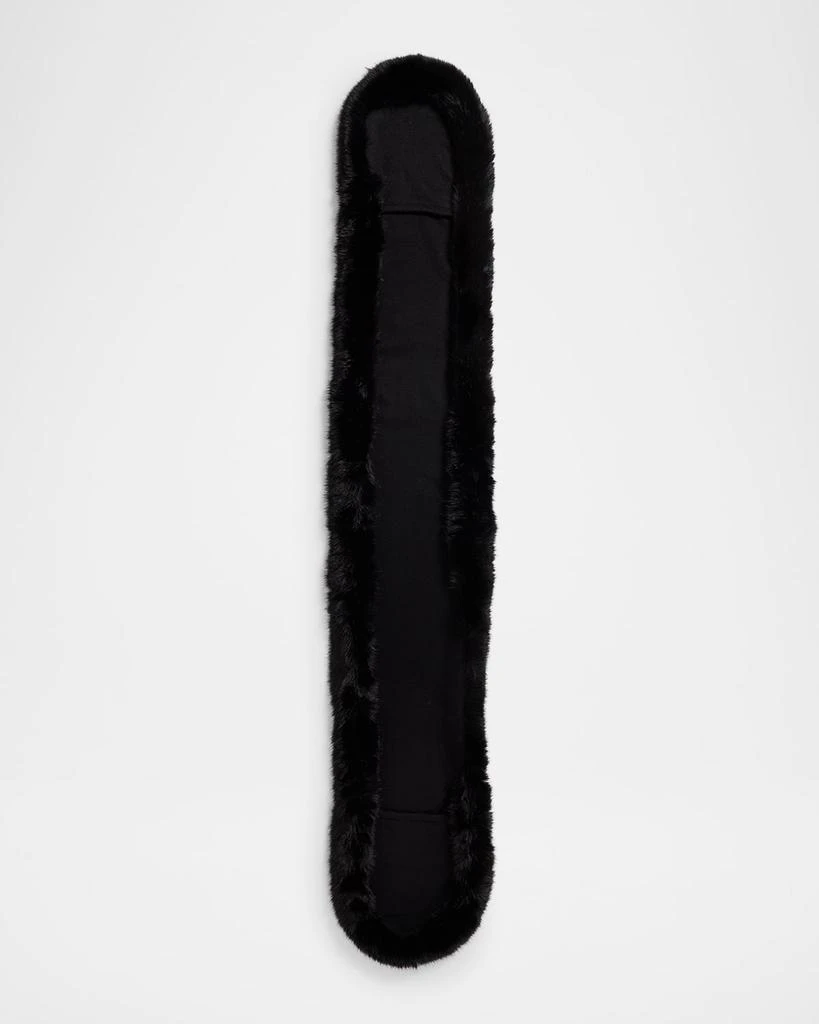 La Fiorentina Cashmere Scarf W/ Faux Fur Trim 5