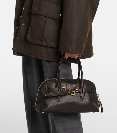 【関税&送料込】Miu Miu Aventure Leathr Crossbdy Bag Miu Miu Aventure Leather Tote Bag | Black | FARFETCH