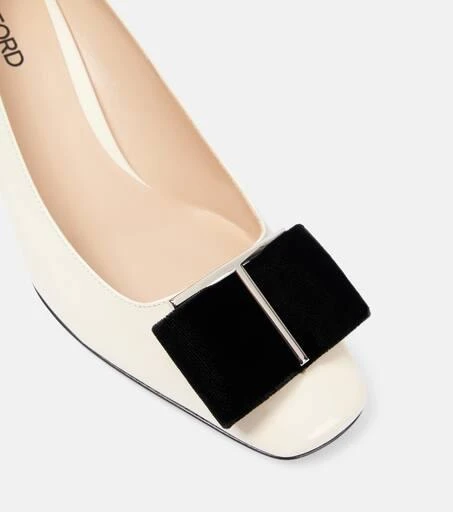 Tom Ford Audrey 55 bow-detail patent leather pumps 5