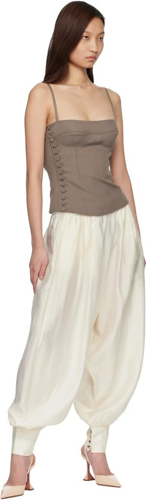 Amina Muaddi Beige Holli Sling 95 Heels 5