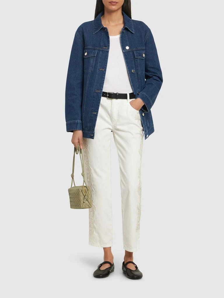 ERMANNO Embroidered Mid Rise Boyfriend Jeans 1