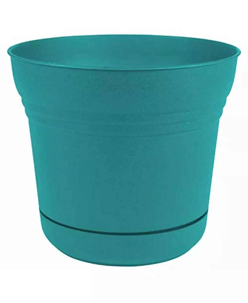 Bloem SP1426 Saturn Planter w/ Saucer 14 Bermuda Teal